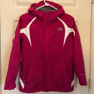 North Face HyVent rain/wind jacket girls LG